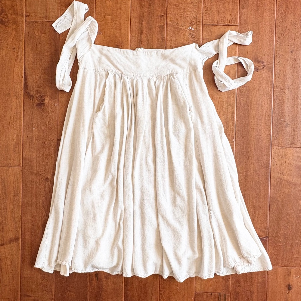 American Threads Vintage Pleated-Front Midi Skirts Size L Linen-Blend‎